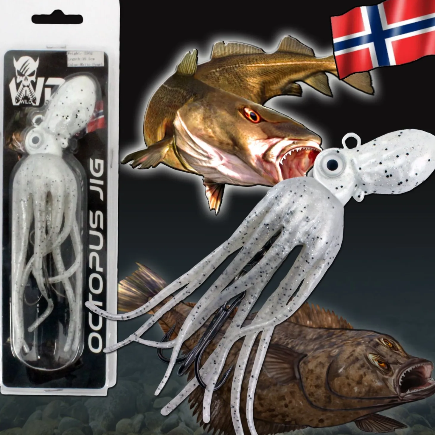 Wild Devil Baits Octopus Jig Dorsch Heilbutt Seelachs Köder Pilker Meeresangeln Meeresköder & Systeme