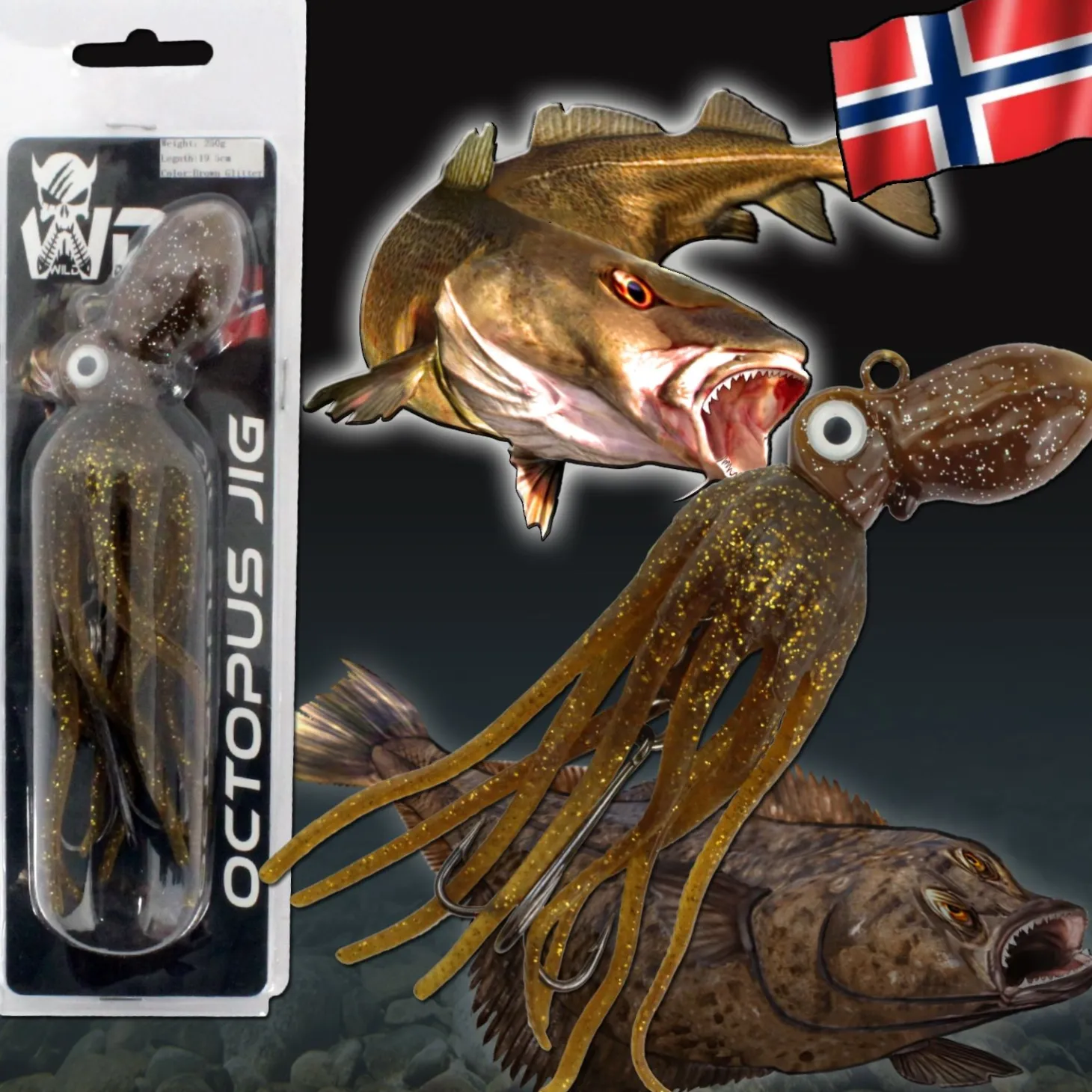 Wild Devil Baits Octopus Jig Dorsch Heilbutt Seelachs Köder Pilker Meeresangeln Meeresköder & Systeme