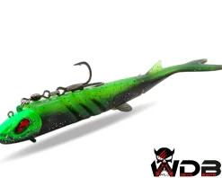 Wild Devil Baits Pela King Pelagic Köder Pelagisch Angeln Shad Kunstköder Vertikal Köder V Tail Gummifisch-Black Atom Angelköder