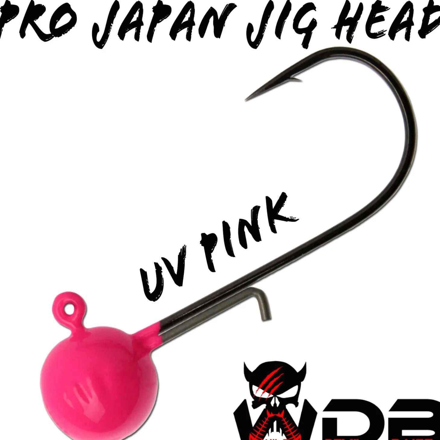 Wild Devil Baits Pro Japan Jig Head UV Pink Jigkopf Baitholder Jighaken Bleikopf Angelköder