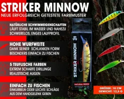 Wild Devil Baits Ready2Fish Wobbler Set Striker Minnow in Box Wobbler Hardbaits für Hecht Zander Barsch  Angelköder