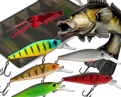Wild Devil Baits Ready2Fish Wobbler Set Deep Shad in Box Wobbler Hardbaits für Hecht Zander Barsch  Angelköder
