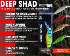 Wild Devil Baits Ready2Fish Wobbler Set Deep Shad in Box Wobbler Hardbaits für Hecht Zander Barsch Angelköder