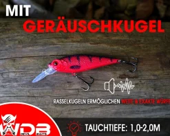 Wild Devil Baits Ready2Fish Wobbler Set Deep Shad in Box Wobbler Hardbaits für Hecht Zander Barsch Angelköder
