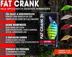 Wild Devil Baits Ready2Fish Wobbler Set Fat Crank in Box Wobbler Hardbaits für Hecht Zander Barsch  Angelköder