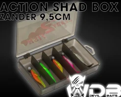 Wild Devil Baits Ready2Fish Action Shad mit Box Gummifisch Set mit Jighaken fertig zum Angeln Angelköder