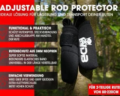 Wild Devil Baits Rod Protector Adjustable Neopren Rutenschutz verstellbar Rutenband Rutenschoner Rutensocke Schutz für Angelruten Angelzubehör
