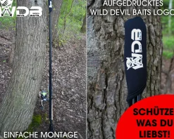 Wild Devil Baits Rod Protector Adjustable Neopren Rutenschutz verstellbar Rutenband Rutenschoner Rutensocke Schutz für Angelruten Angelzubehör
