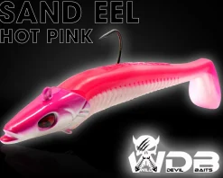 Wild Devil Baits Sand Eel Hot Pink Sandaal Meeres Shad Gummifisch Angelköder
