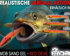 Wild Devil Baits Sand Eel Red Devil Sandaal Meeres Shad Gummifisch Angelköder