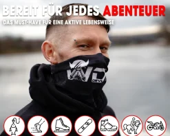 Wild Devil Baits Schlauchschal Loop Multifunktionstuch Scarf Halstuch Angler Halswärmer Angeln Nackenwärmer Angelkleidung