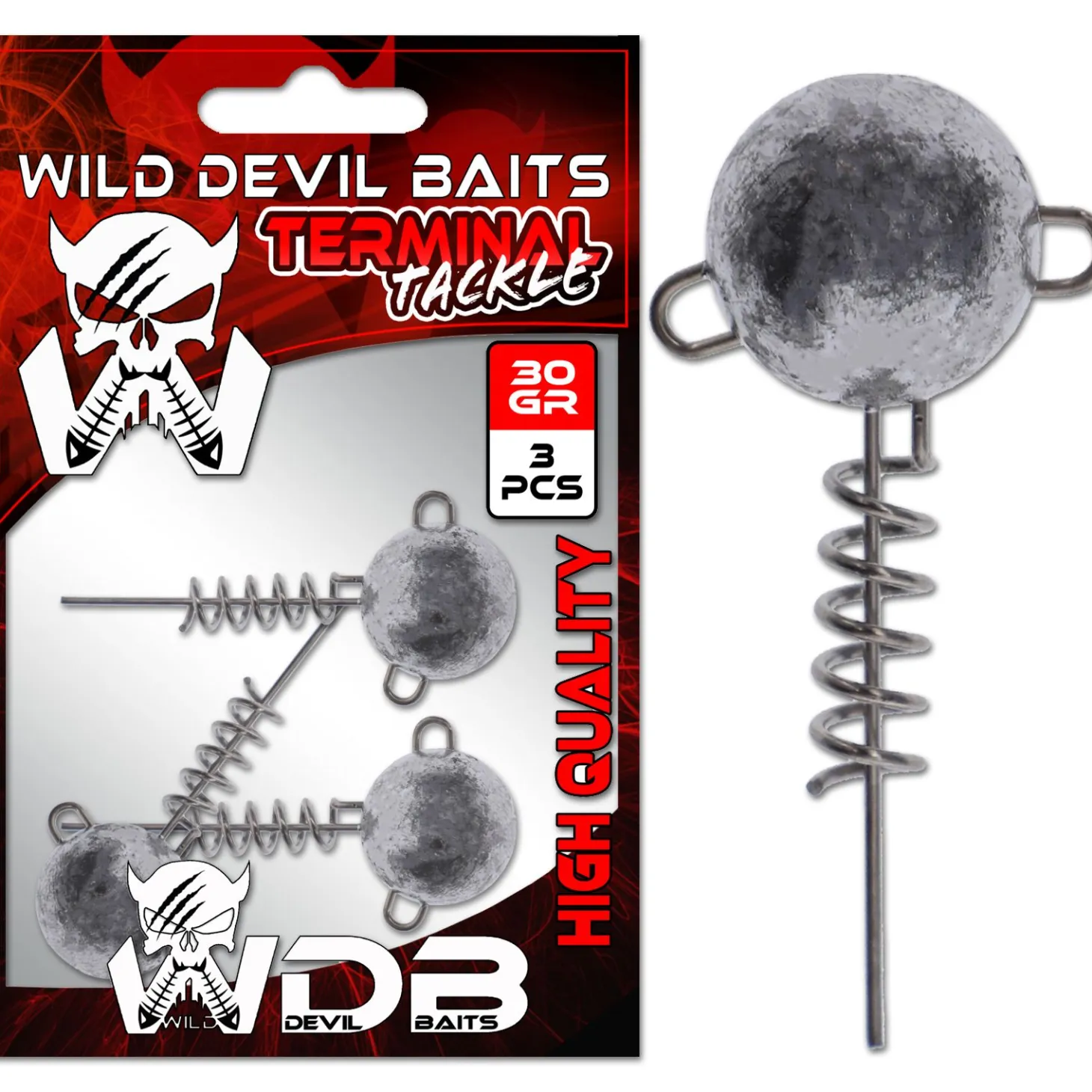 Wild Devil Baits Screw Jig Head Schraub Jigkopf Spiral Bleiköpfe Schraub Jighaken Angelköder