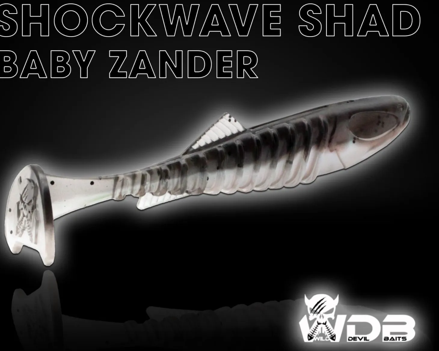 Wild Devil Baits Shockwave Shad 20cm Gummifisch Kunstköder Softlure Gummiköder Hecht Wels Dorsch Heilbutt Meeresköder Raubfischköder Angelköder