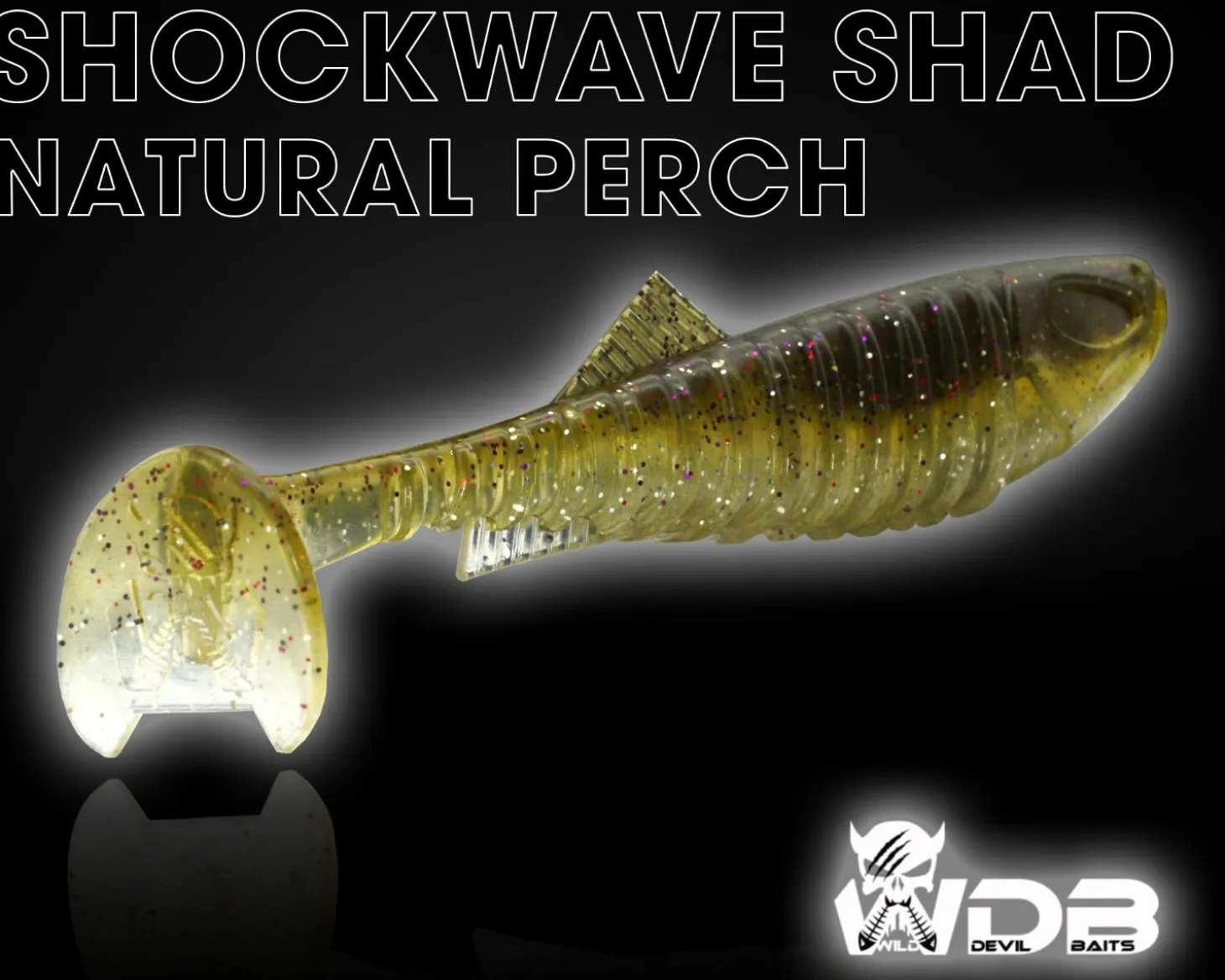 Wild Devil Baits Shockwave Shad 20cm Gummifisch Kunstköder Softlure Gummiköder Hecht Wels Dorsch Heilbutt Meeresköder Raubfischköder Angelköder