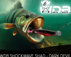 Wild Devil Baits Shockwave Shad Dark Devil Gummifisch Kunstköder Softlure Gummiköder Hecht Barsch Zander Angelköder Raubfischköder Angelköder