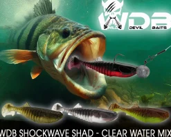 Wild Devil Baits Shockwave Shad Klares Wasser Gummifisch Kunstköder Softlure Gummiköder Hecht Barsch Zander Angelköder Raubfischköder Angelköder