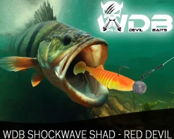 Wild Devil Baits Shockwave Shad Red Devil Gummifisch Kunstköder Softlure Gummiköder Hecht Barsch Zander Angelköder Raubfischköder Angelköder
