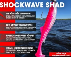 Wild Devil Baits Shockwave Shad Gummifisch Kunstköder Softlure Gummiköder Hecht Barsch Zander Angelköder Raubfischköder Angelköder