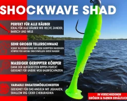 Wild Devil Baits Shockwave Shad Gummifisch Kunstköder Softlure Gummiköder Hecht Barsch Zander Angelköder Raubfischköder Angelköder