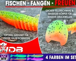 Wild Devil Baits Shockwave Shad Gummifisch Kunstköder Softlure Gummiköder Hecht Barsch Zander Angelköder Raubfischköder Angelköder