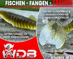 Wild Devil Baits Shockwave Shad Gummifisch Kunstköder Softlure Gummiköder Hecht Barsch Zander Angelköder Raubfischköder Angelköder