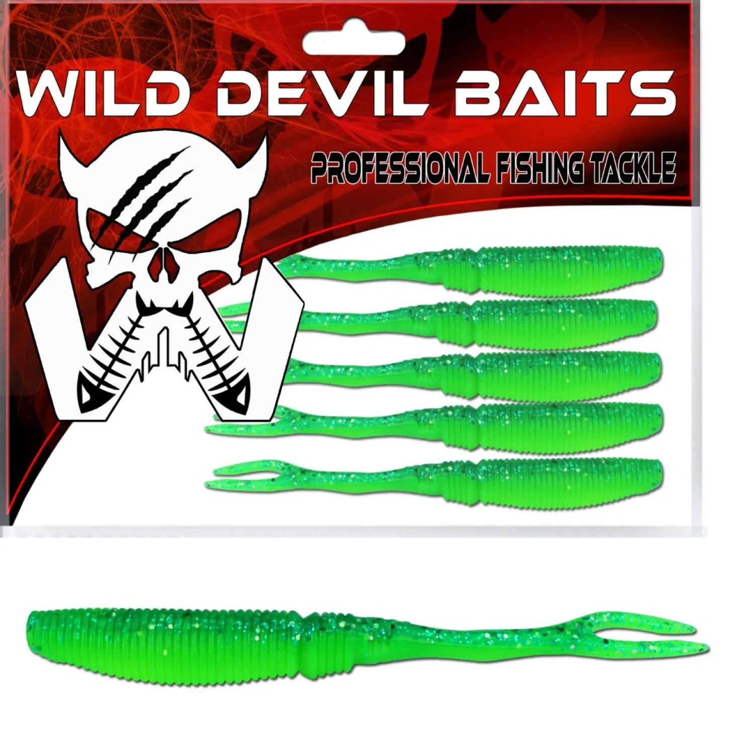 Wild Devil Baits Snake Shad Powerpack V Tail Angelköder