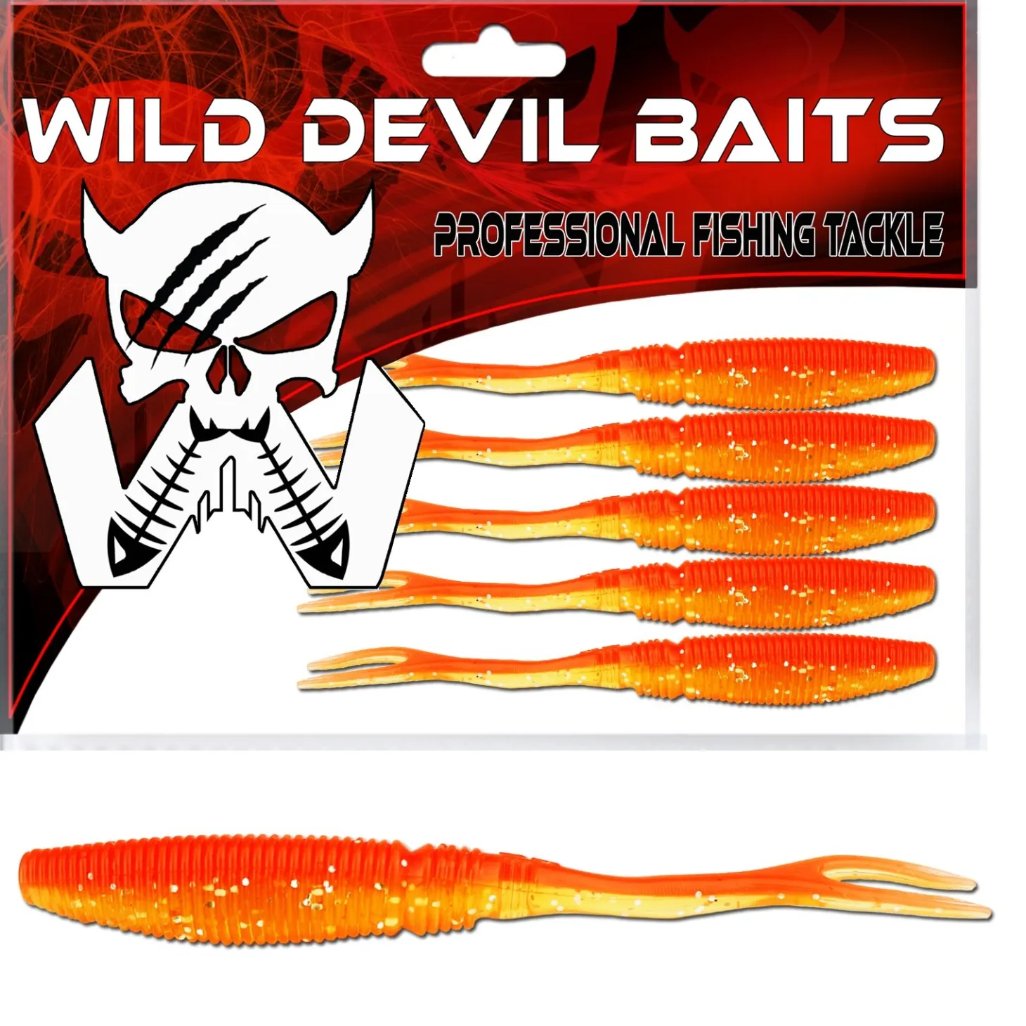 Wild Devil Baits Snake Shad Powerpack V Tail Angelköder