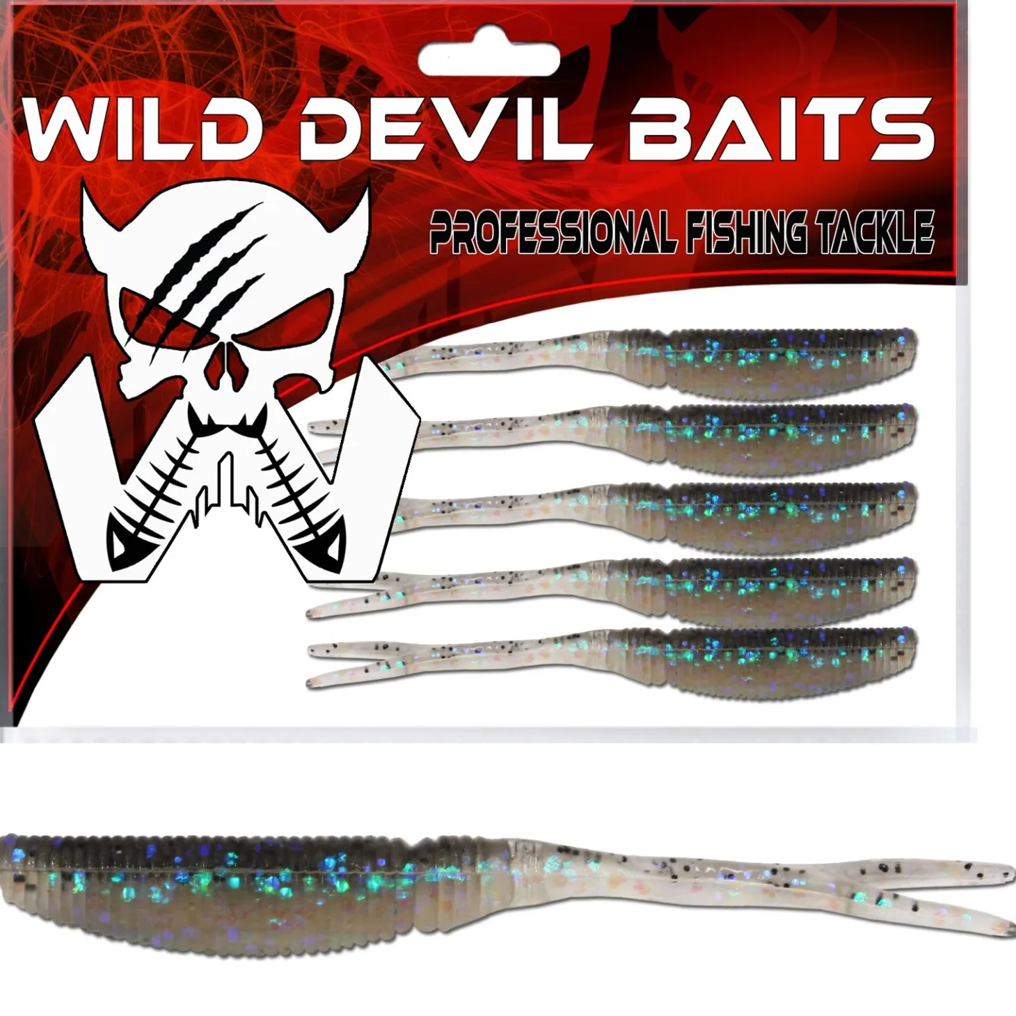 Wild Devil Baits Snake Shad Powerpack V Tail Angelköder