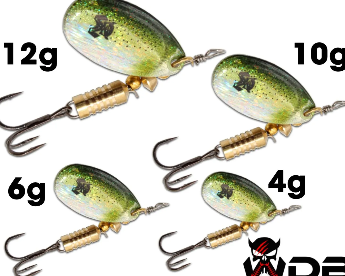 Wild Devil Baits Spinner AYU Raubfisch Köder Kunstköder Spoon Angelköder