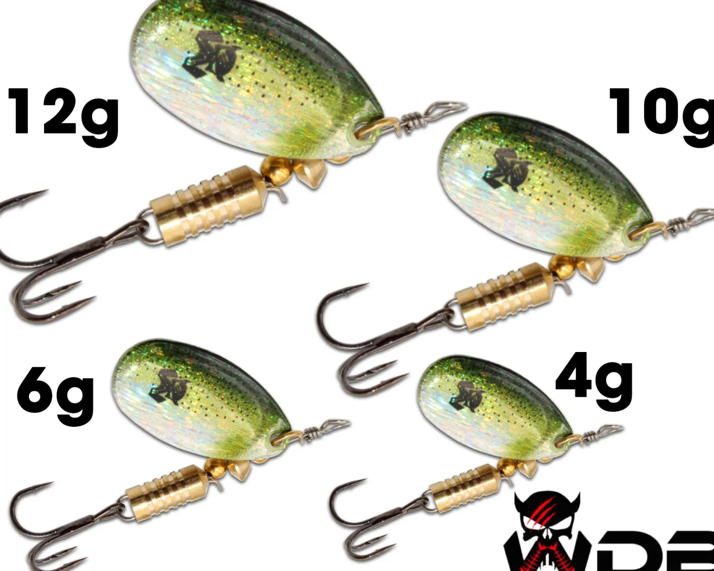 Wild Devil Baits Spinner AYU Raubfisch Köder Kunstköder Spoon Angelköder