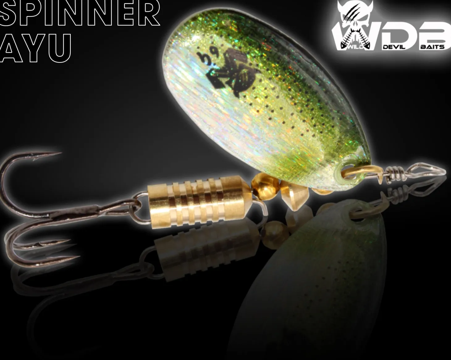 Wild Devil Baits Spinner AYU Raubfisch Köder Kunstköder Spoon Angelköder