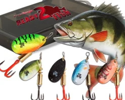 Wild Devil Baits Spinner Sortiment Barsch in Box Perch Spinnköder Kunstköder Set Angelköder Spoon Sortimente