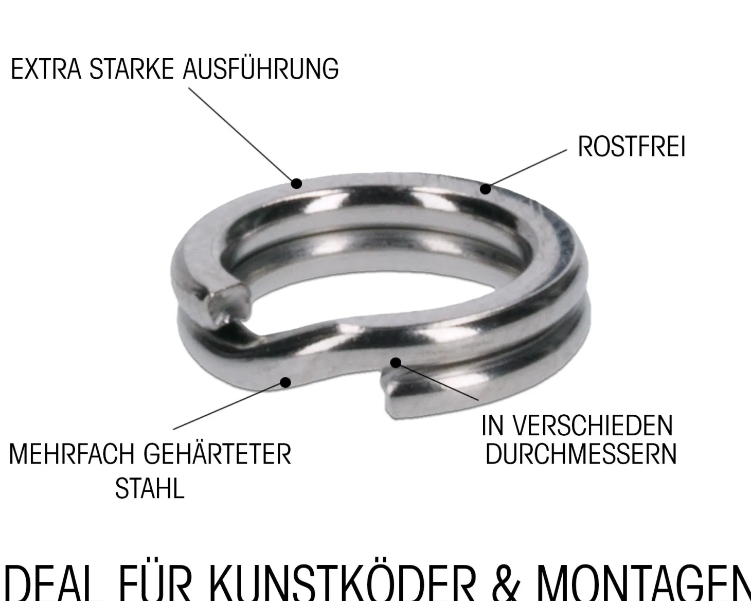 Wild Devil Baits Splitring extra strong Sprengring Splitringe Angelzubehör