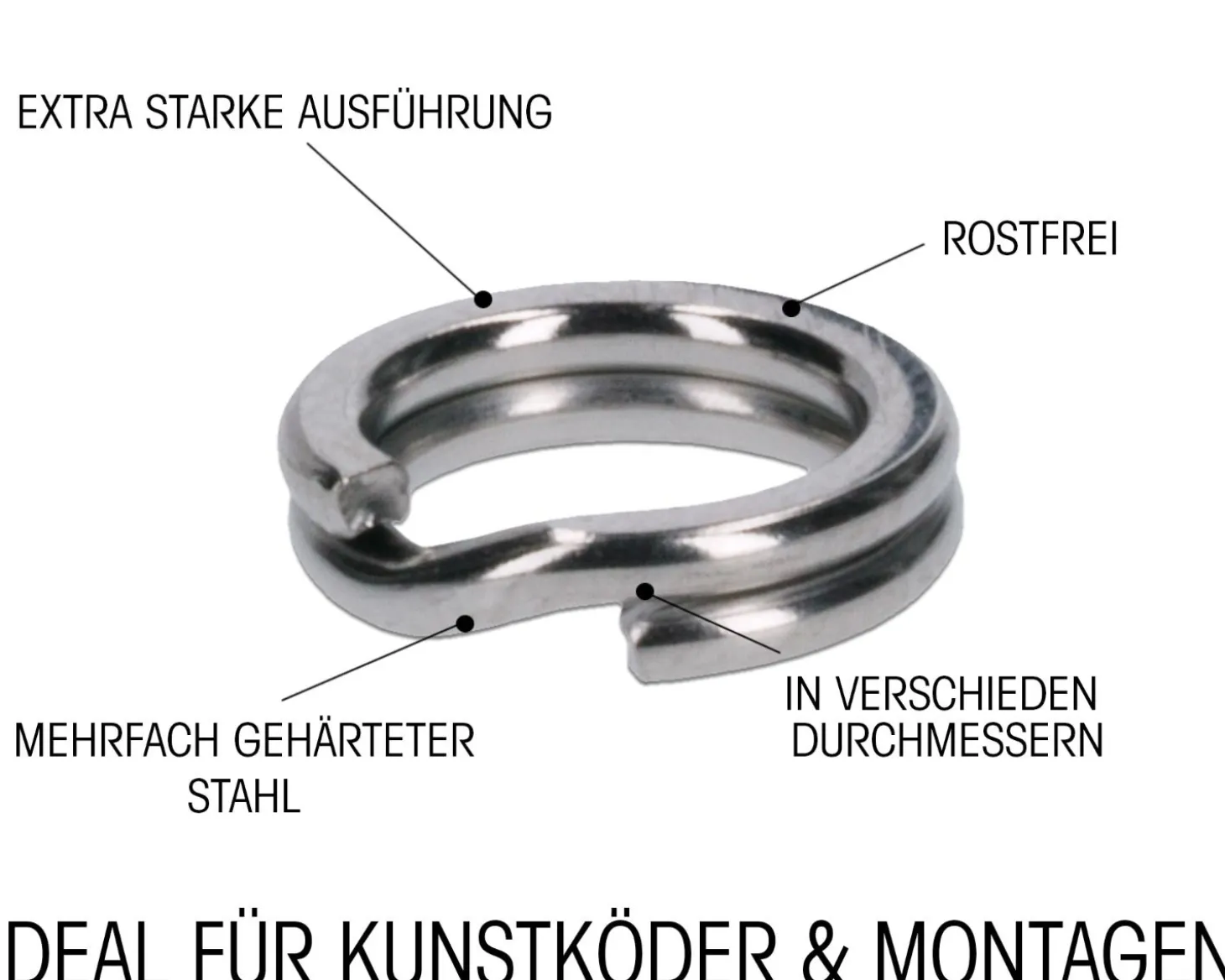 Wild Devil Baits Splitring extra strong Sprengring Splitringe Angelzubehör