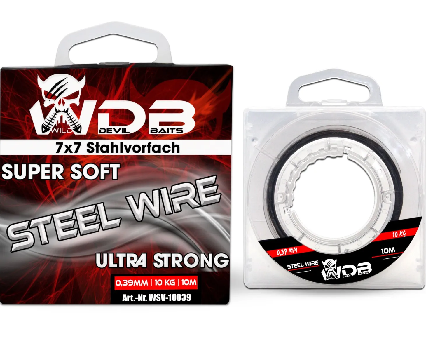 Wild Devil Baits Steel Wire 7x7 Stahlvorfach 10m Raubfischvorfach Hecht Vorfachmaterial Steel Leader Vorfachschnur