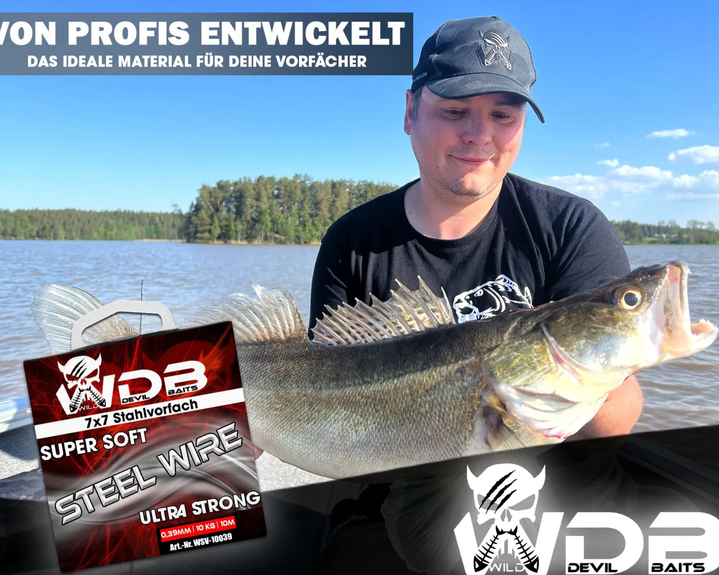Wild Devil Baits Steel Wire 7x7 Stahlvorfach 10m Raubfischvorfach Hecht Vorfachmaterial Steel Leader Vorfachschnur