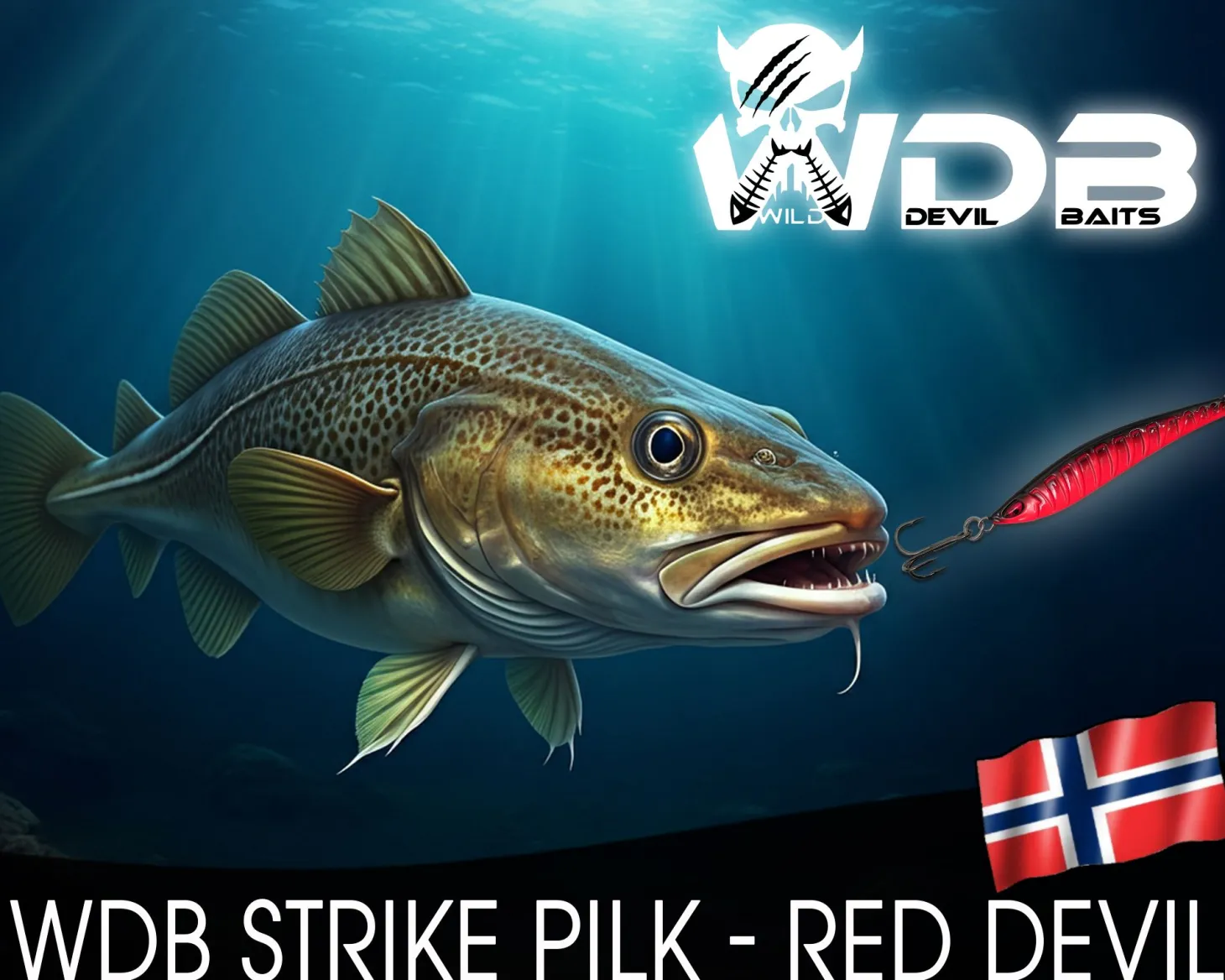 Wild Devil Baits Strike Pilk Red Devil Pilker Meeresköder Angeln Dorsch Heilbutt Norwegen Köder Meeresangeln Angelköder