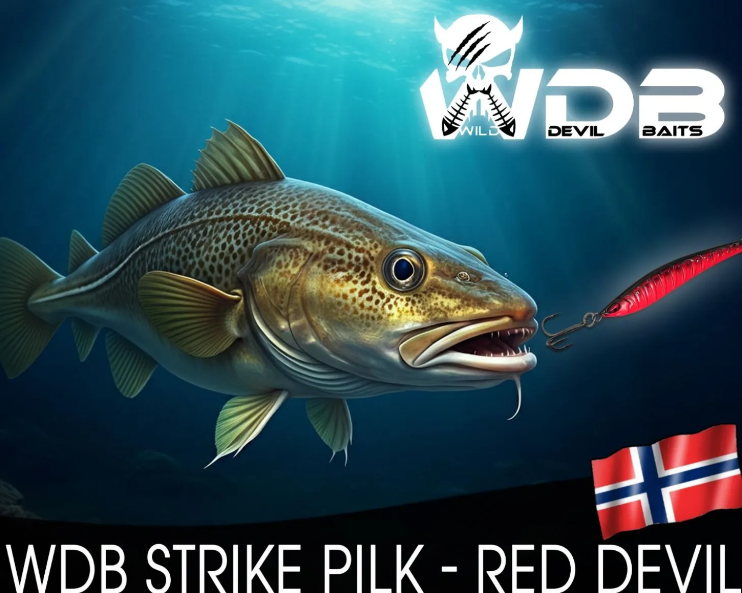 Wild Devil Baits Strike Pilk Red Devil Pilker Meeresköder Angeln Dorsch Heilbutt Norwegen Köder Meeresangeln Angelköder