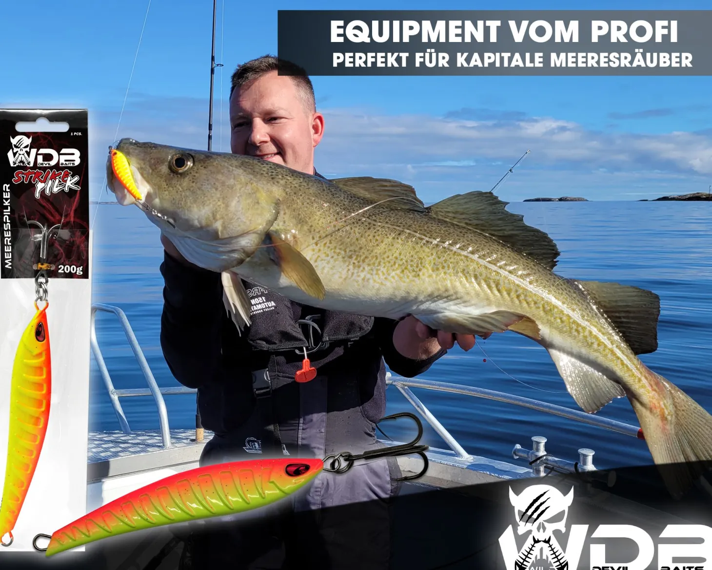 Wild Devil Baits Strike Pilk Fire Orange Pilker Meeresköder Angeln Dorsch Heilbutt Norwegen Köder Meeresangeln Angelköder