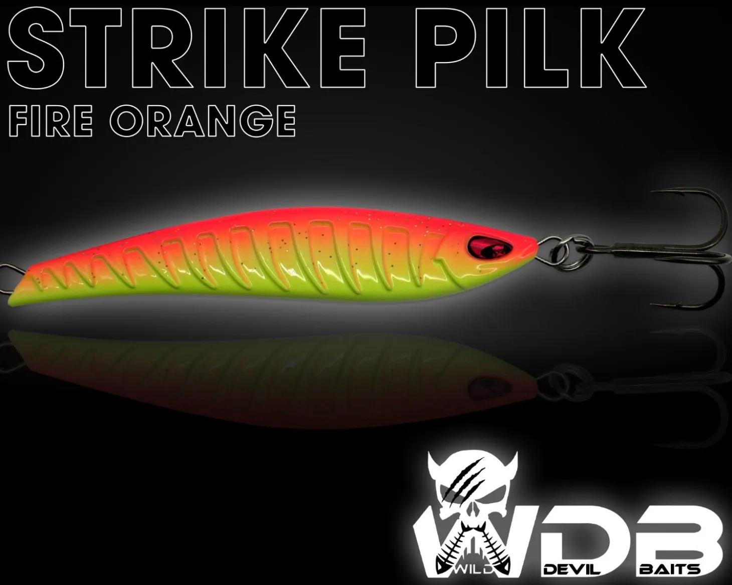 Wild Devil Baits Strike Pilk Fire Orange Pilker Meeresköder Angeln Dorsch Heilbutt Norwegen Köder Meeresangeln Angelköder