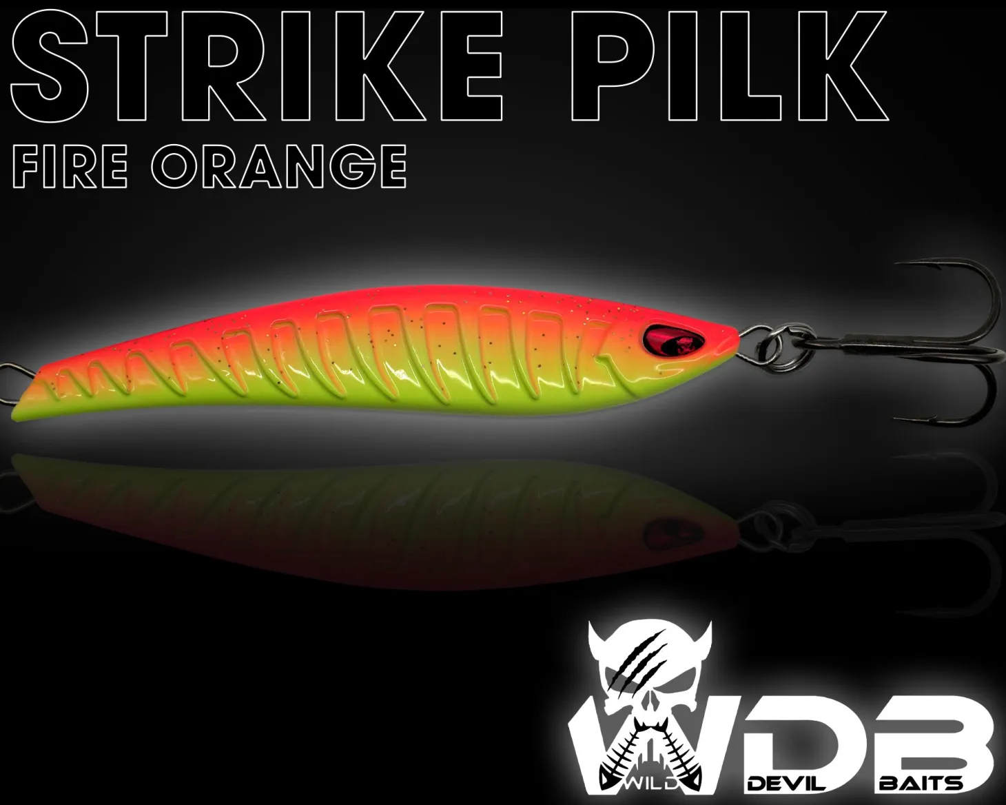 Wild Devil Baits Strike Pilk Fire Orange Pilker Meeresköder Angeln Dorsch Heilbutt Norwegen Köder Meeresangeln Angelköder