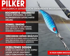 Wild Devil Baits Strike Pilk Pilker Meeresköder Angeln Dorsch Heilbutt Norwegen Köder Meeresangeln Angelköder