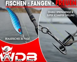 Wild Devil Baits Strike Pilk Pilker Meeresköder Angeln Dorsch Heilbutt Norwegen Köder Meeresangeln Angelköder