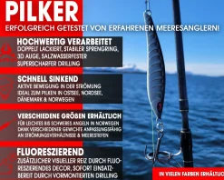 Wild Devil Baits Strike Pilk Pilker Meeresköder Angeln Dorsch Heilbutt Norwegen Köder Meeresangeln Angelköder