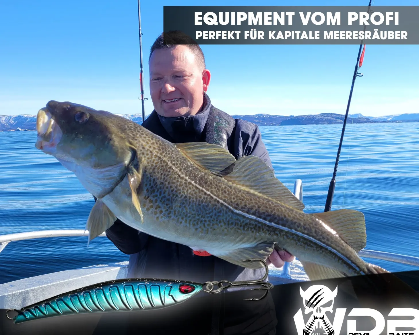 Wild Devil Baits Strike Pilk Blue Hering Pilker Meeresköder Angeln Dorsch Heilbutt Norwegen Köder Meeresangeln Angelköder