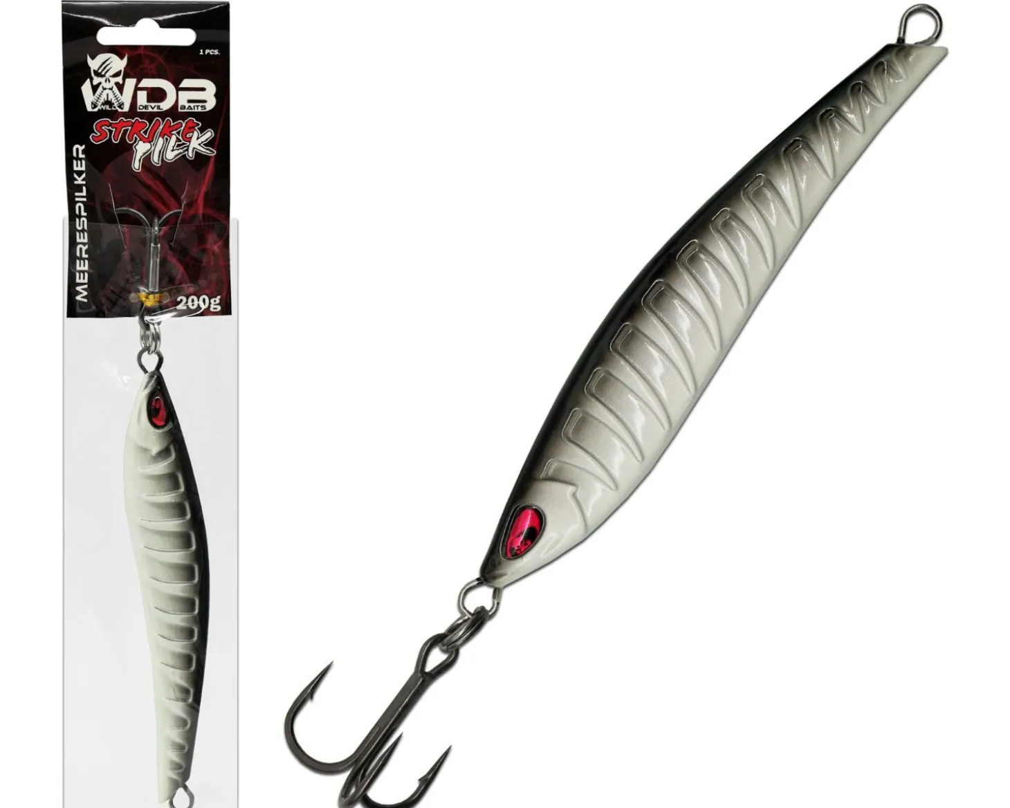 Wild Devil Baits Strike Pilk Black Pearl Pilker Meeresköder Angeln Dorsch Heilbutt Norwegen Köder Meeresangeln Angelköder