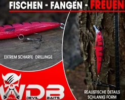 Wild Devil Baits Striker Minnow Wobbler Hardbait Kunstköder Raubfisch Köder Barsch Hecht Zander Wobbler