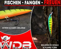 Wild Devil Baits Striker Minnow Wobbler Hardbait Kunstköder Raubfisch Köder Barsch Hecht Zander Wobbler