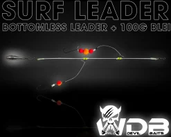 Wild Devil Baits Surf Leader mit Blei Brandungsvorfach Plattfisch Meeresvorfach Salt Rig Brandungssystem Meeresangeln verschiedene Varianten Angelköder