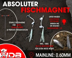 Wild Devil Baits Surf Leader mit Blei Brandungsvorfach Plattfisch Meeresvorfach Salt Rig Brandungssystem Meeresangeln verschiedene Varianten Angelköder